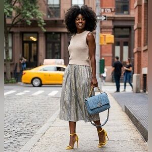 VINTAGE PAISLEY MIDI SKIRT